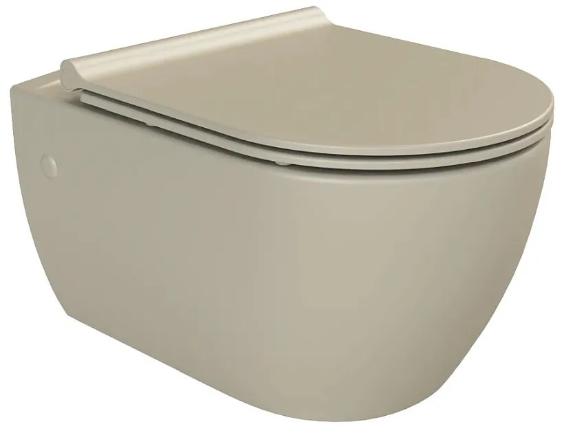 CeraStyle CITY fali WC - MATT CAPPUCCINO - rimless - perem nélküli - rejtett szerelésű