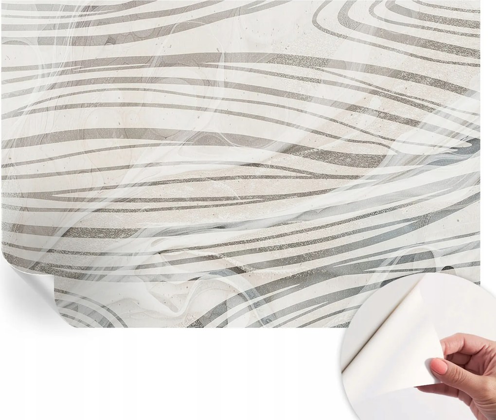 Dekoratív Öntapadós Tapéta Divatos Minták Hullámzó vonalak 152x104 cm