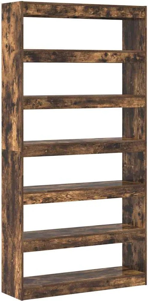 vidaXL Könyvespolc Füstölt tölgy 100 x 30 x 198 cm Faanyag