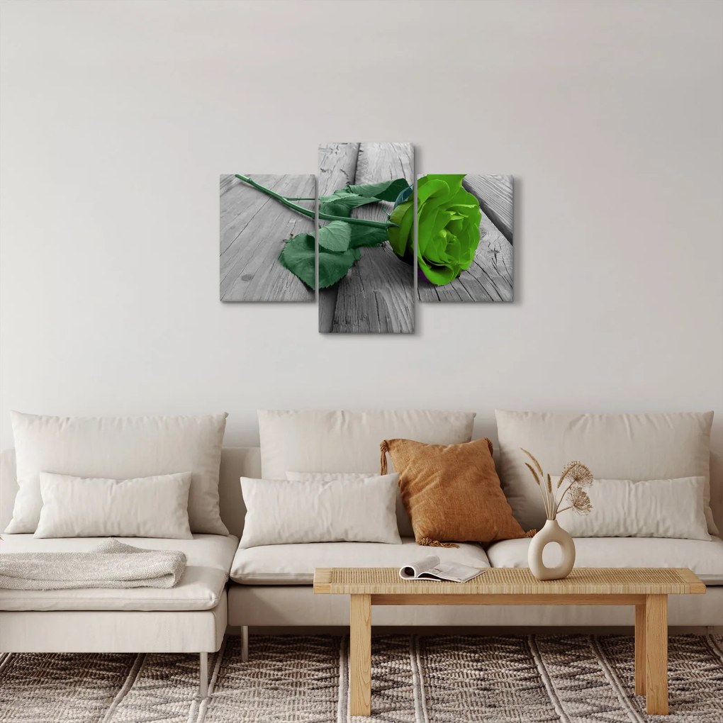 Kép - Zöld rózsa (90x60 cm)