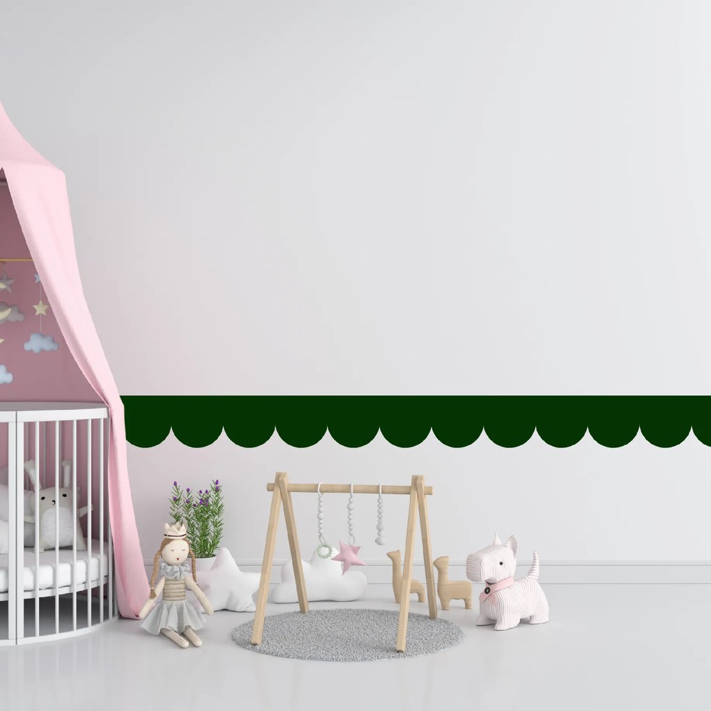PIPPER. Textil öntapadó tapéta - Mini Ív - Palack zöld színű Szín: Sápadt