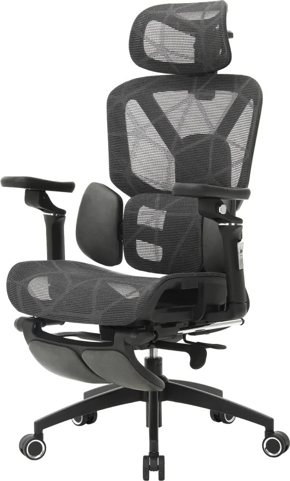 Irodai szék, sötétszürke/fekete, teherbírás 150 kg, VILMER