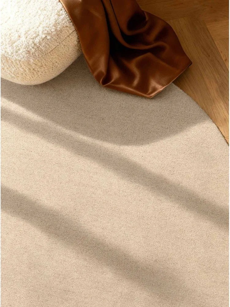Bézs kézi szövésű gyapjú kerek szőnyeg ø 200 cm Puristic Knots – Elle Decoration