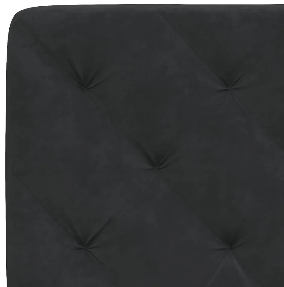 fekete bársony fejtámla párna 90 cm