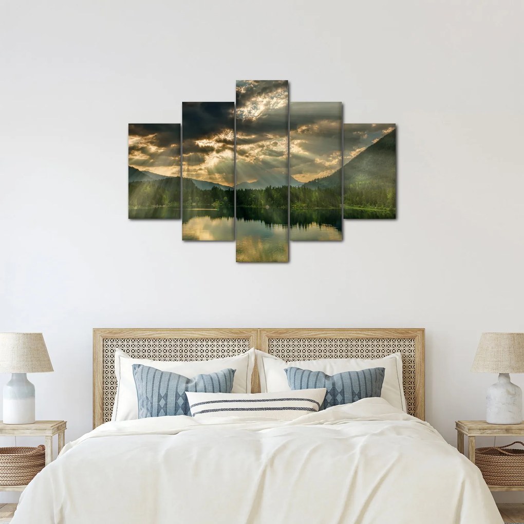 Tó a ragyogó nappal képe (150x105 cm)