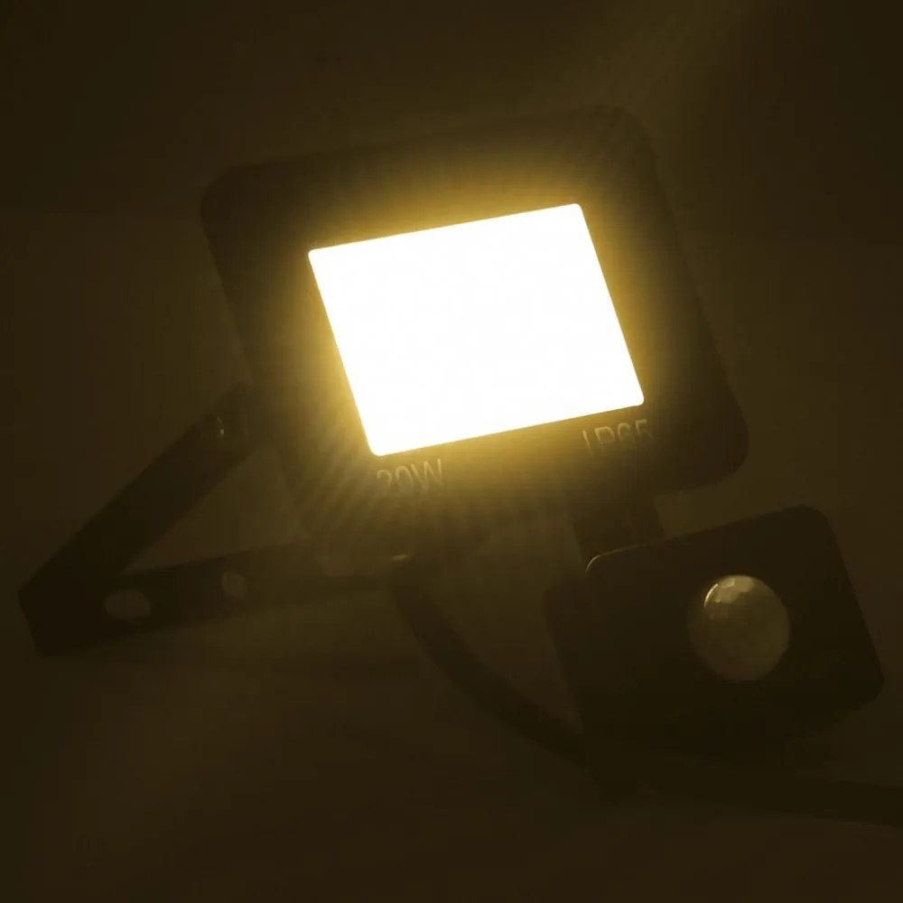 meleg fehér fényű szenzoros LED reflektor 20 W