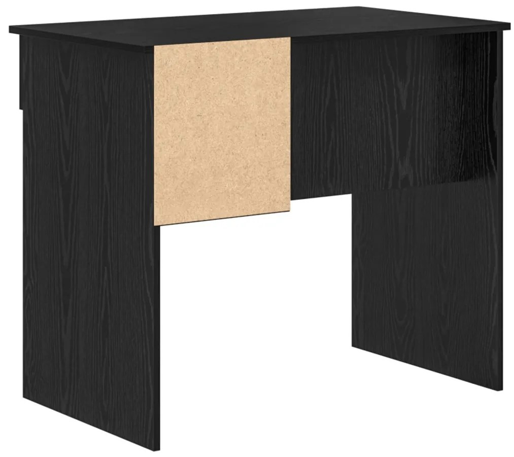 Íróasztal Tárolóval Fekete Tölgy 90x49.5x75 cm Rétegelt fa