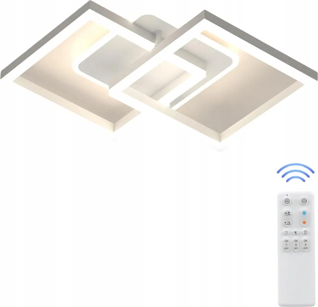 Plafon Csillár Függőlámpa Antenna Szögletes 40W Szabályozható +távirányító