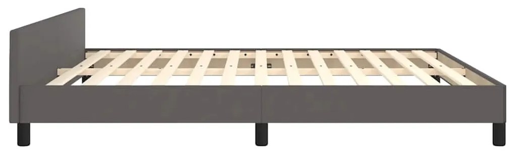 szürke ágykeret fejtámlával matrac nélkül 160x200 cm
