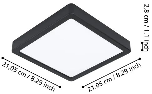 Eglo 900109 - LED dimmelhető fürdőszobai világítótest FUEVA-Z  LED/16,5W/230V IP44