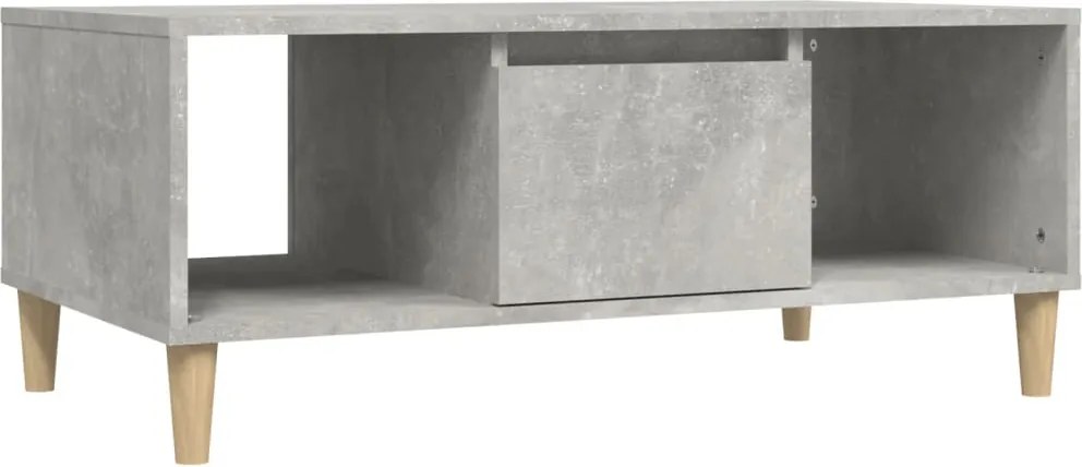 vidaXL betonszürke szerelt fa dohányzóasztal 90x50x36,5 cm