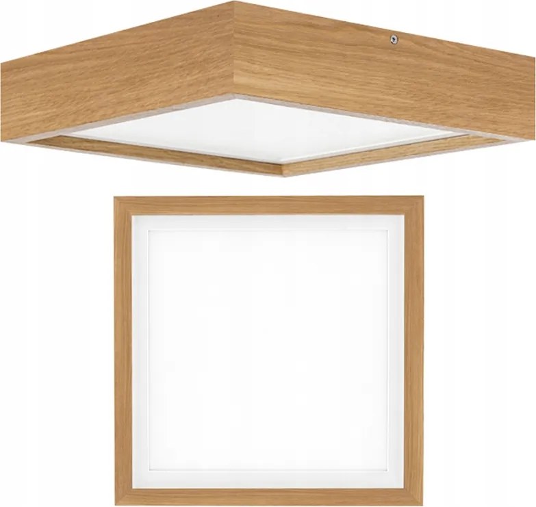 Plafon Tölgy Led lámpa 32x32cm 20W Mennyezeti Panel Falra szerelhető Függő lámpatest