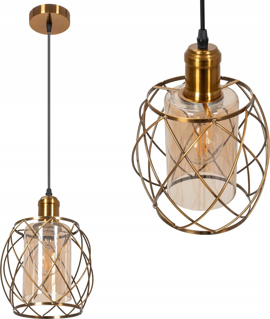 Függő Lámpa Üveg Fém Modern Toolight