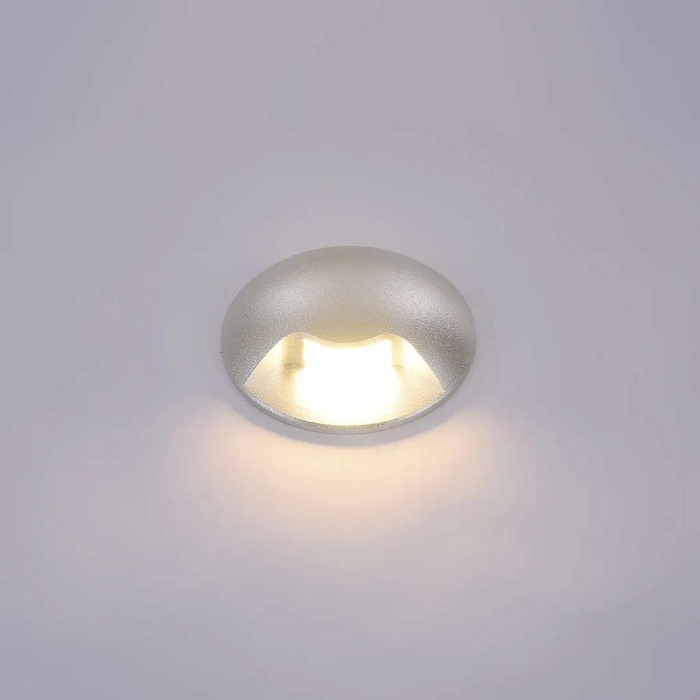 ITALUX PL-741-1E BASILIO Modern Kültéri Fali Lámpa Ezüst LED IP44