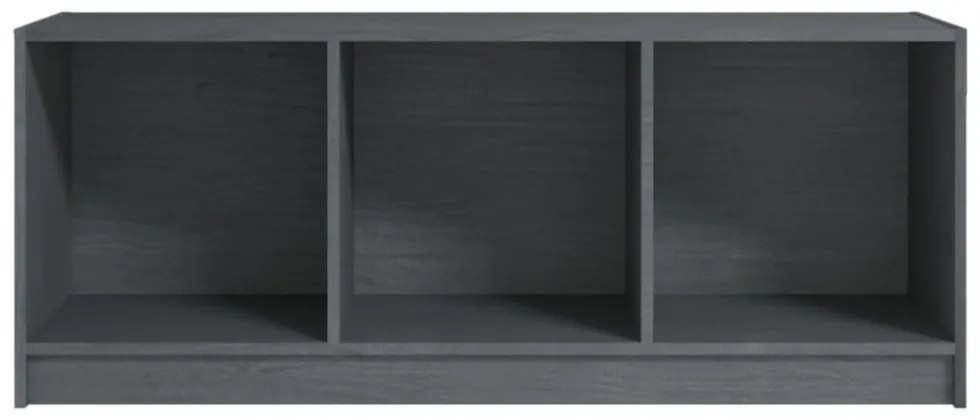 szürke tömör fenyőfa TV-szekrény 104 x 33 x 41 cm
