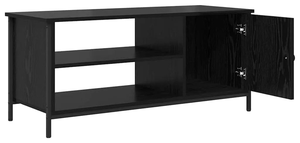 TV szekrény Musta tammi 100 x 40 x 45 cm Faanyag