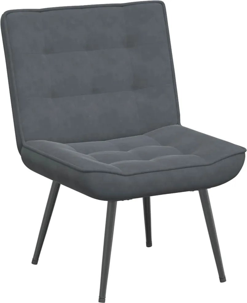 vidaXL sötétszürke bársony pihenőfotel 64 x 74 x 84 cm