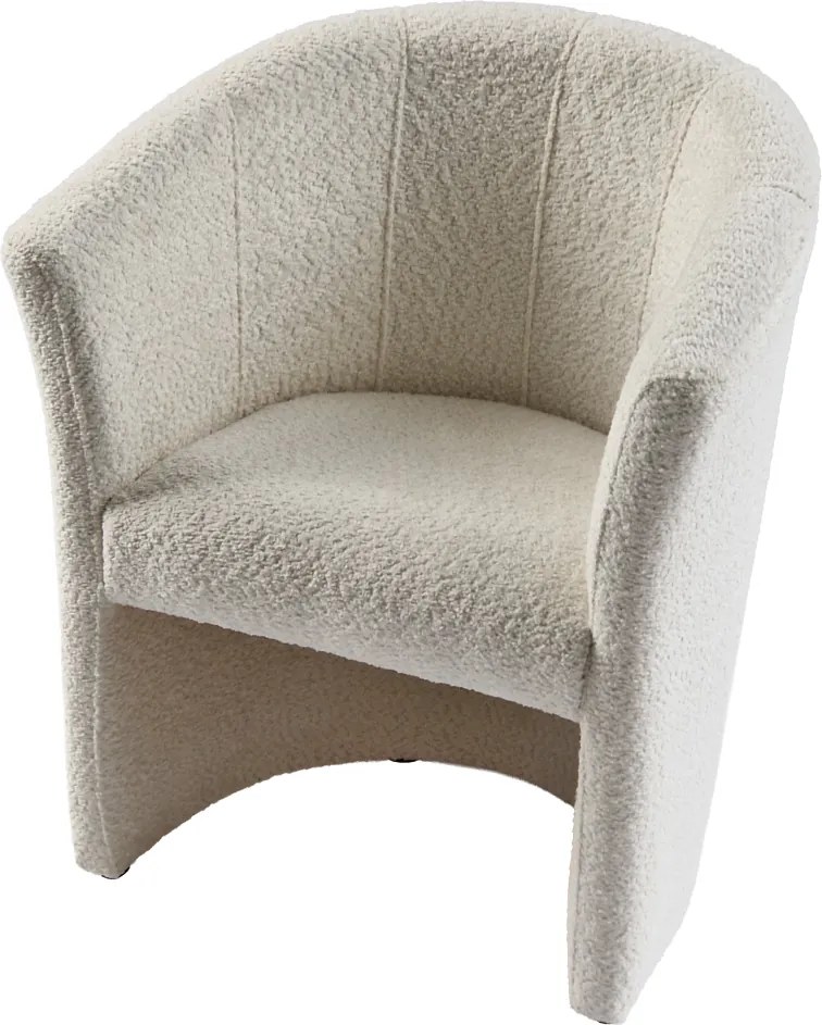 Klub fotel, tejszínes Coral anyag, CUBA