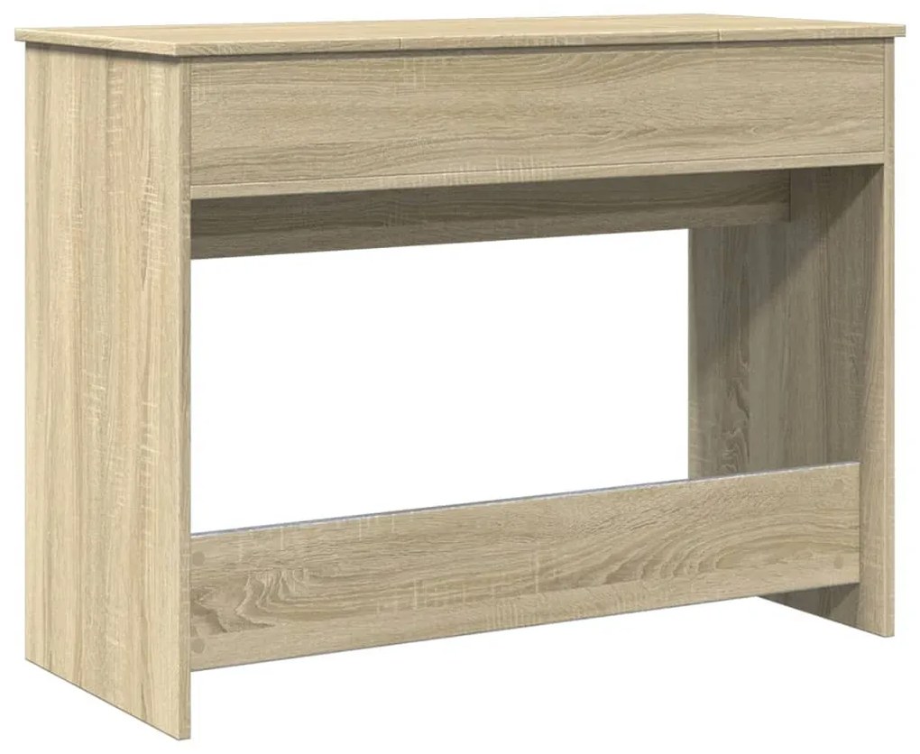 sonoma tölgy színű fésülködőasztal tükörrel 100x45x76 cm
