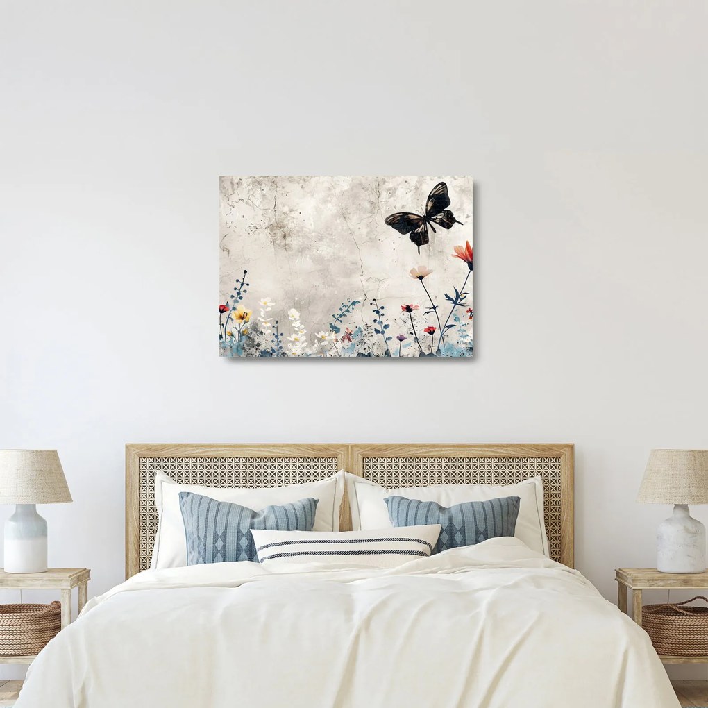 Üveg kép - Meadow betonban (70x50 cm)