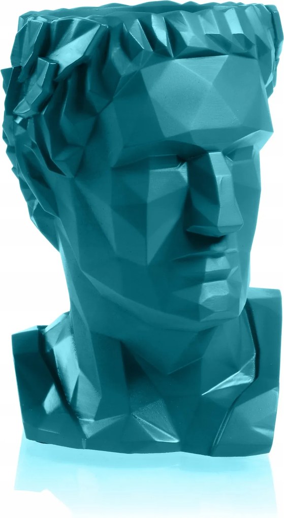 Caesar virágtartó Low-Poly Dark Turquoise Poli 10 cm