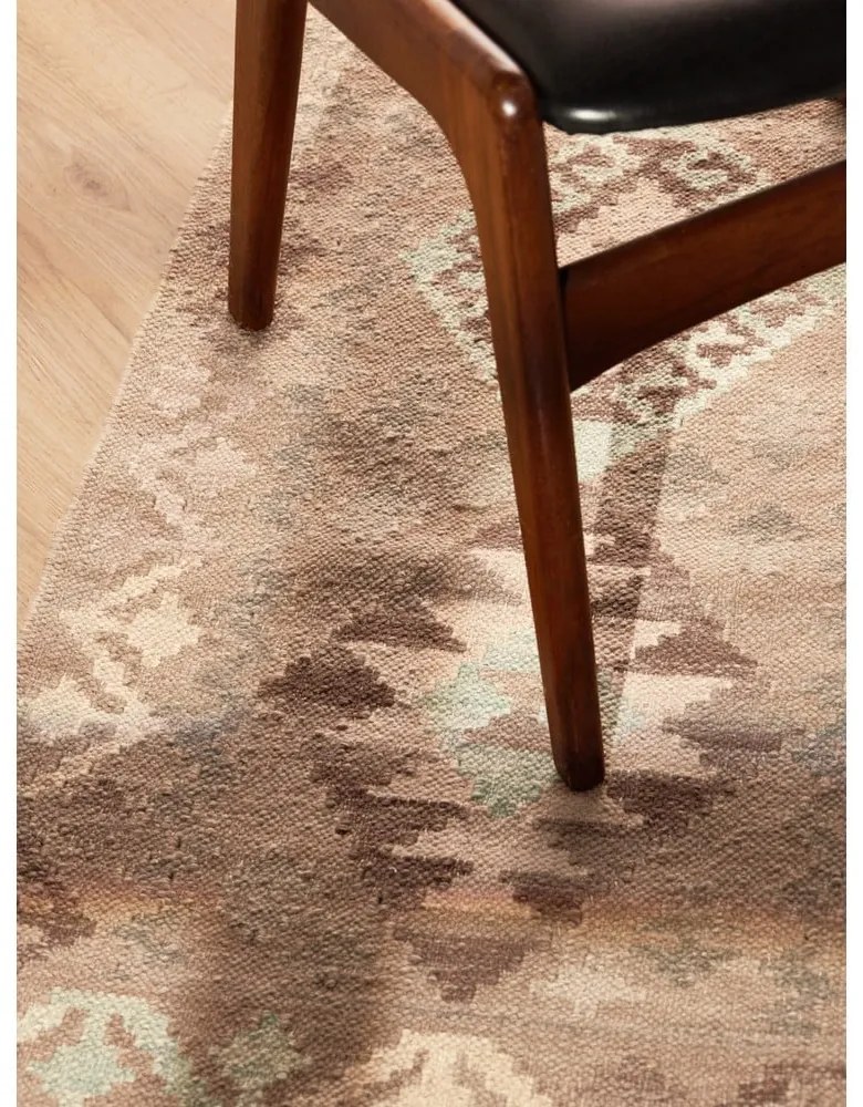 Világoskék-bézs kétoldalas kézi szövésű gyapjú futószőnyeg 60x190 cm Kamal Dune – Nouristan