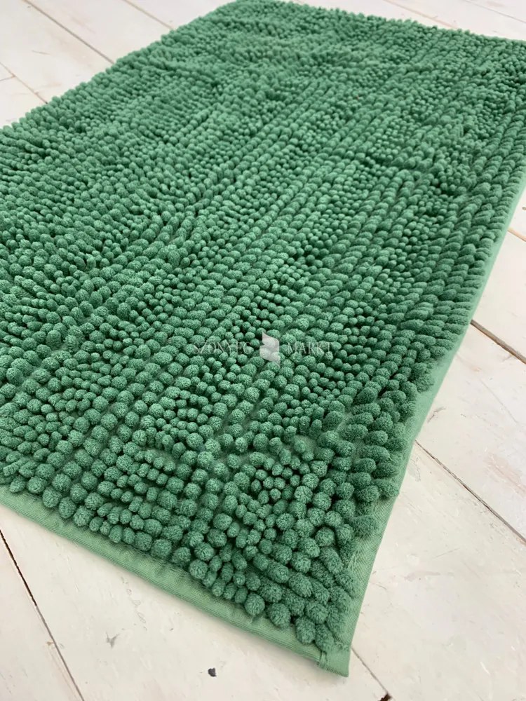 Textil zöld (green) fürdőszobai szőnyeg 50x80 cm