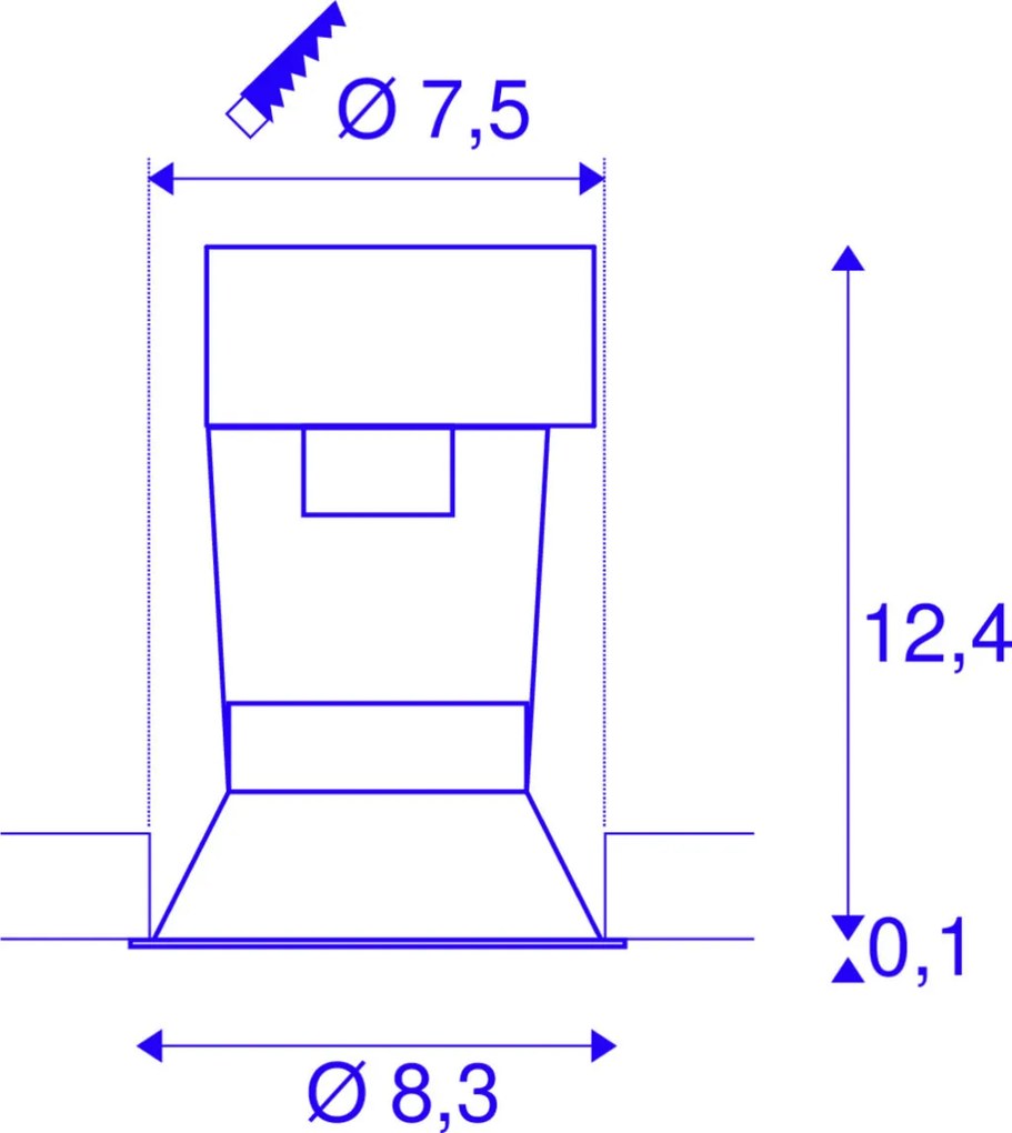 SLV HORN 112910 Beépíthető spotlámpa 1x50W/GU10 IP20