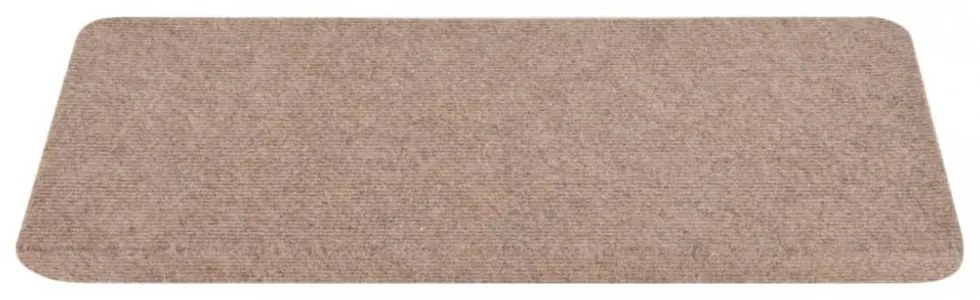 15 db bézs öntapadó lépcsőszőnyeg 65x24,5x3,5 cm