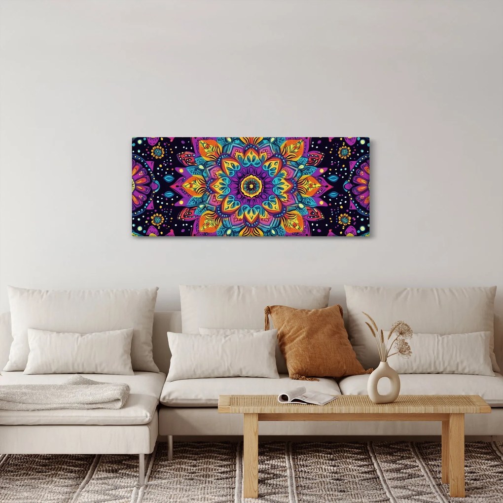 Kép - Kaleidoszkópos mandala (120x50 cm)