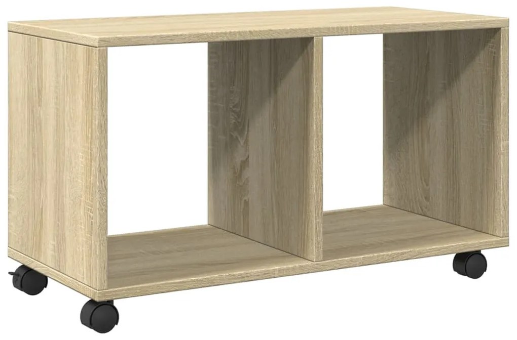 sonoma tölgy színű szerelt fa görgős szekrény 72 x 33 x 42,5 cm