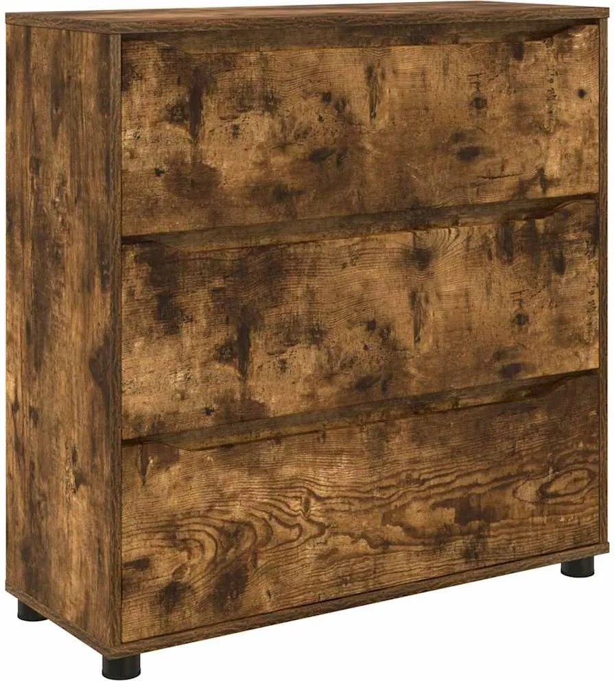 vidaXL Tárolószekrény Füstölt tölgy 80 x 31 x 81 cm Faanyag