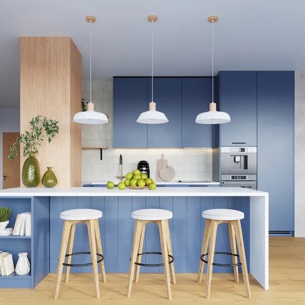 Sollux SL.1321 - Csillár zsinóron FANO 1xE27/15W/230V átm. 34 cm fehér