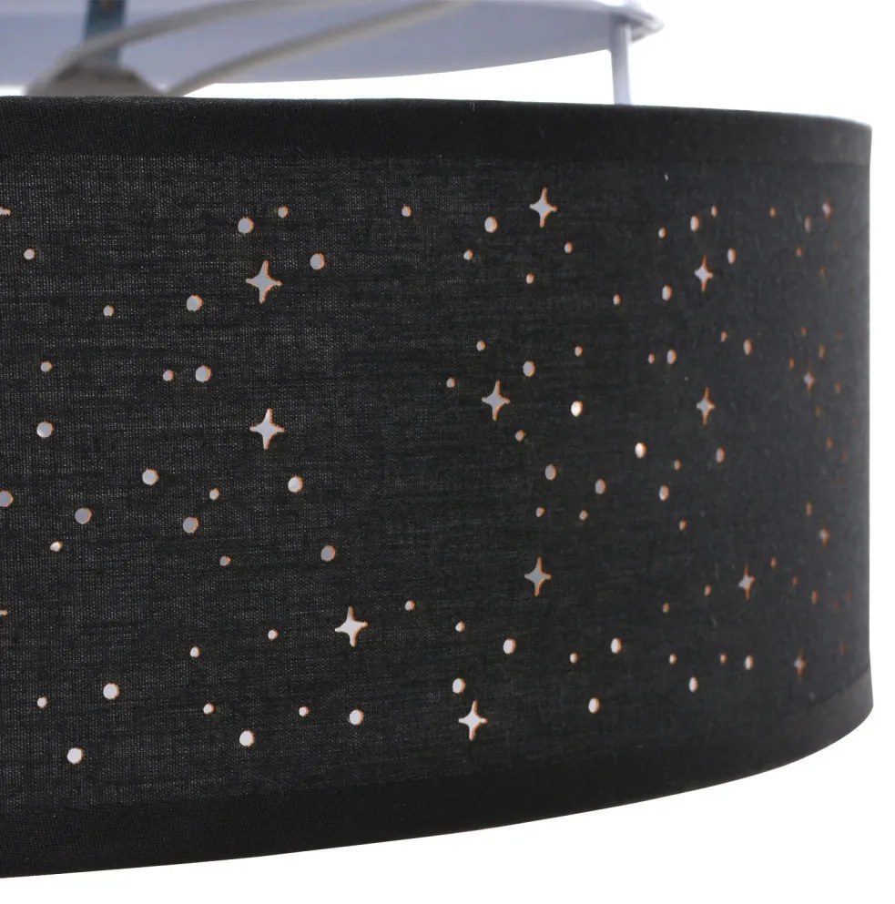 Mennyezeti lámpák csillagos lámpaernyővel Fekete Ø 38 cm Textil E27