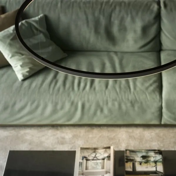 Ideal Lux - LED Dimmelhető csillár zsinóron ORACLE S LED/28W/230V 4000K átm. 50 cm fekete