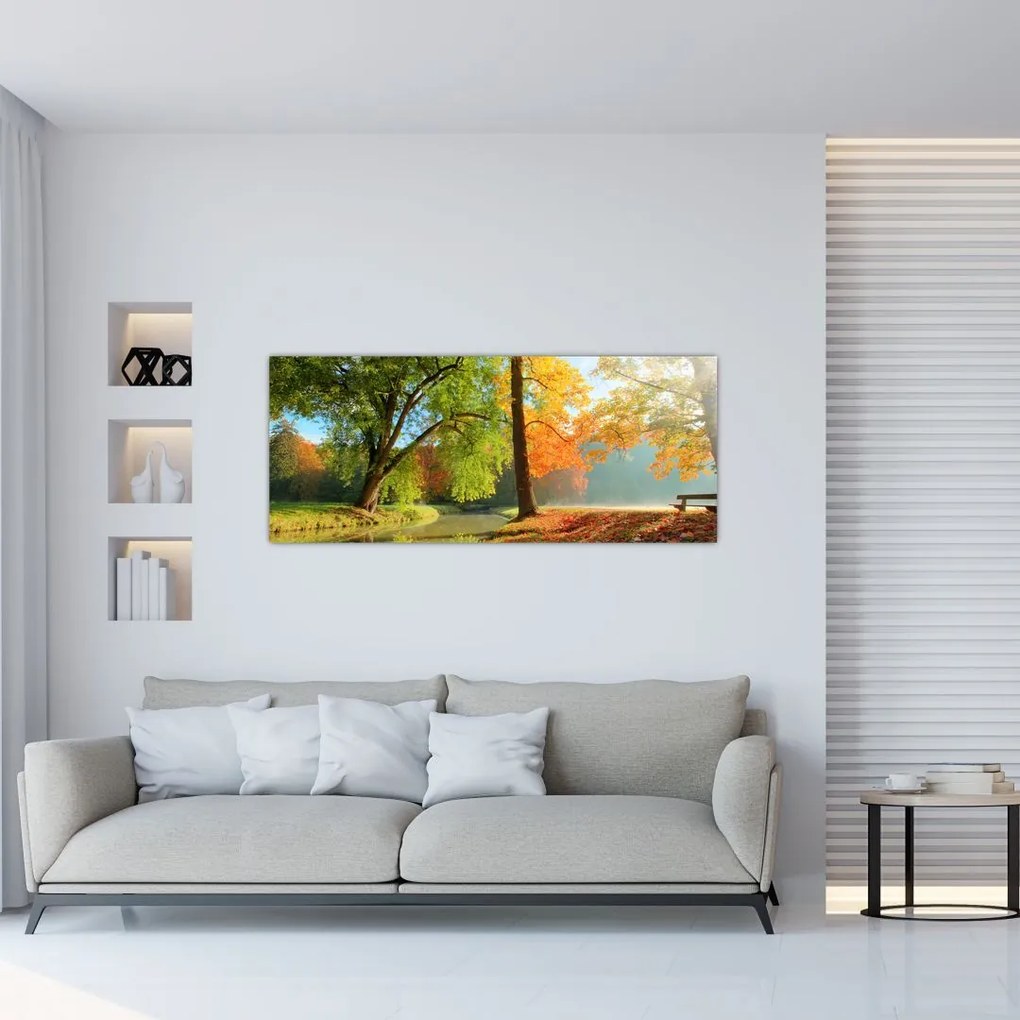 Kép - Nyugodt őszi táj (120x50 cm)