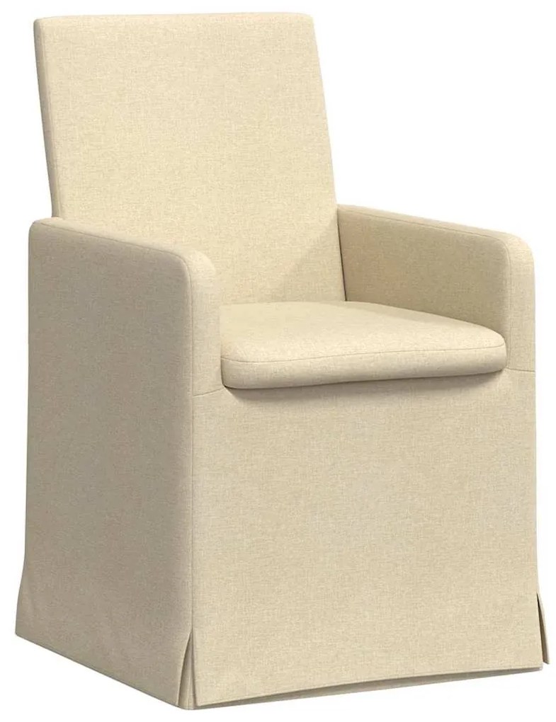 Étkező Székek 2 pcs Krém 57 x 67 x 95 cm szövet