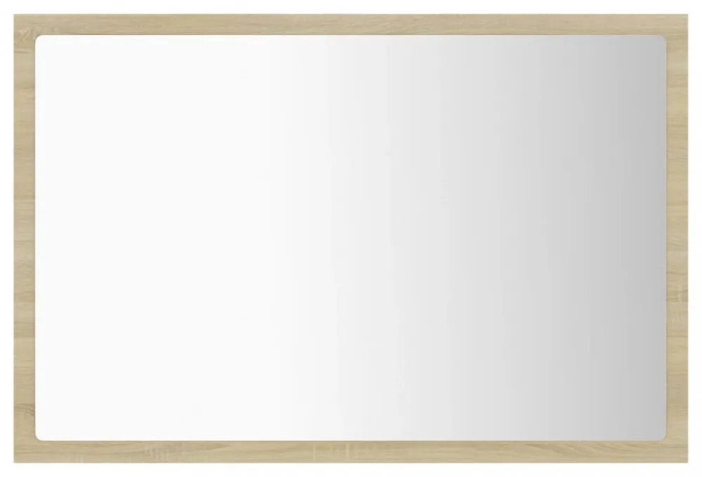 sonoma tölgy akril LED-es fürdőszobai tükör 60x8,5x37 cm