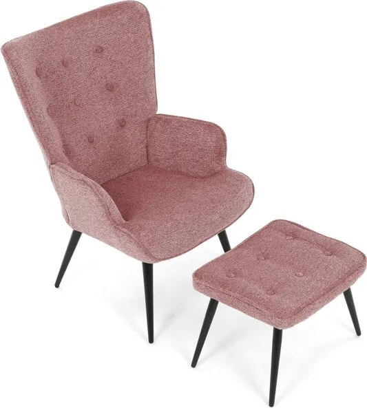 Relaxációs fotel, rózsaszín, bársony kárpit, AK-303 PINK2