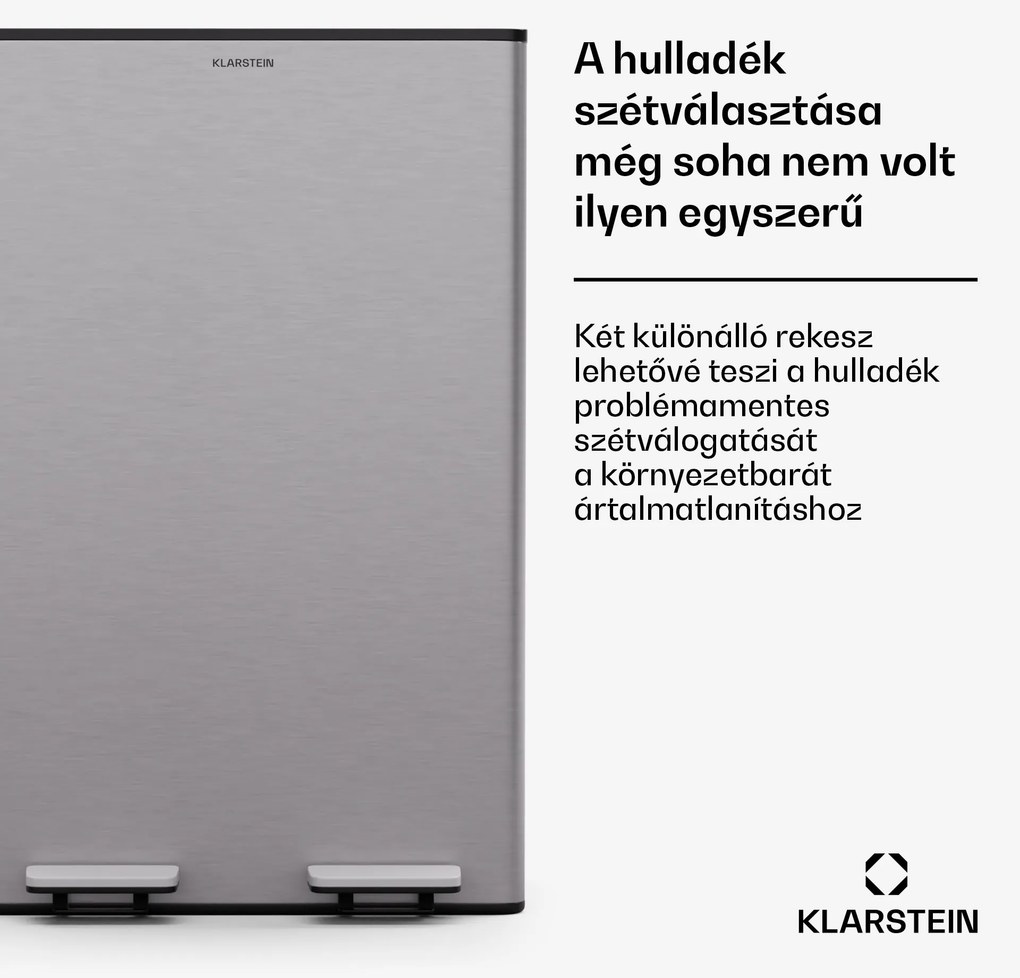Klarstein Eco Vista, hulladékgyűjtő komposztálóval, 60 l + 3 l/tároló, + komposztáló, Soft-Close