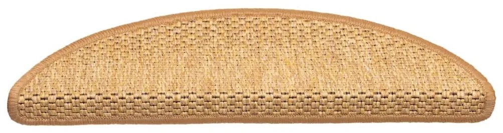 15 db szizálhatású szizálszínű öntapadó lépcsőszőnyeg 56x17x3cm