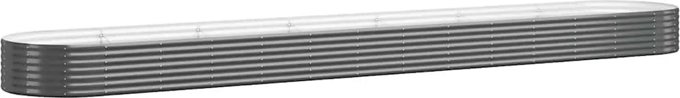 vidaXL antracitszürke horganyzott acél kerti magaságyás 544x100x36 cm
