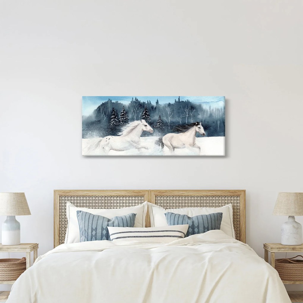 Festett lovak képe (120x50 cm)