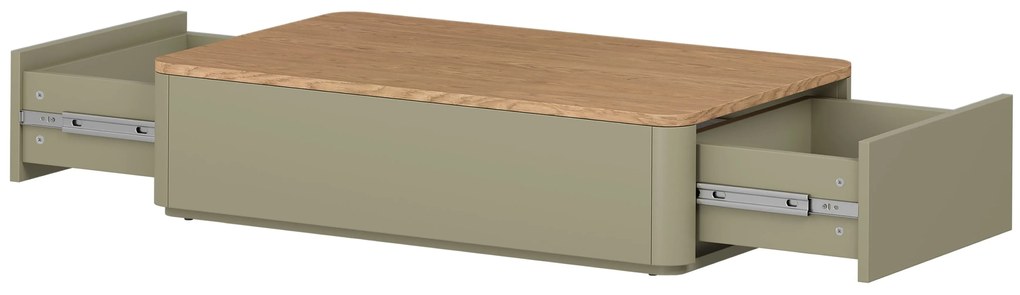 Amilio dohányzóasztal 100 cm fiókos - eukaliptusz / baltic dune tölgy