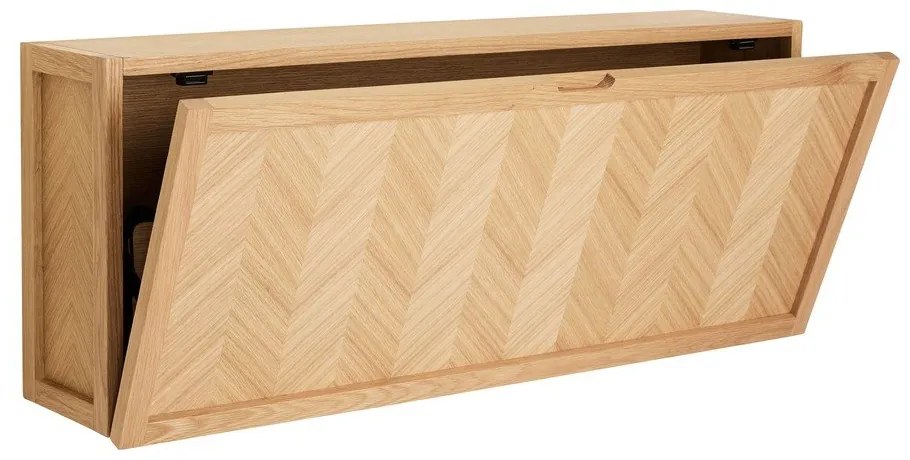 Natúr színű tölgyfa billenő ajtós-függő cipőtartó Herringbone – Hübsch