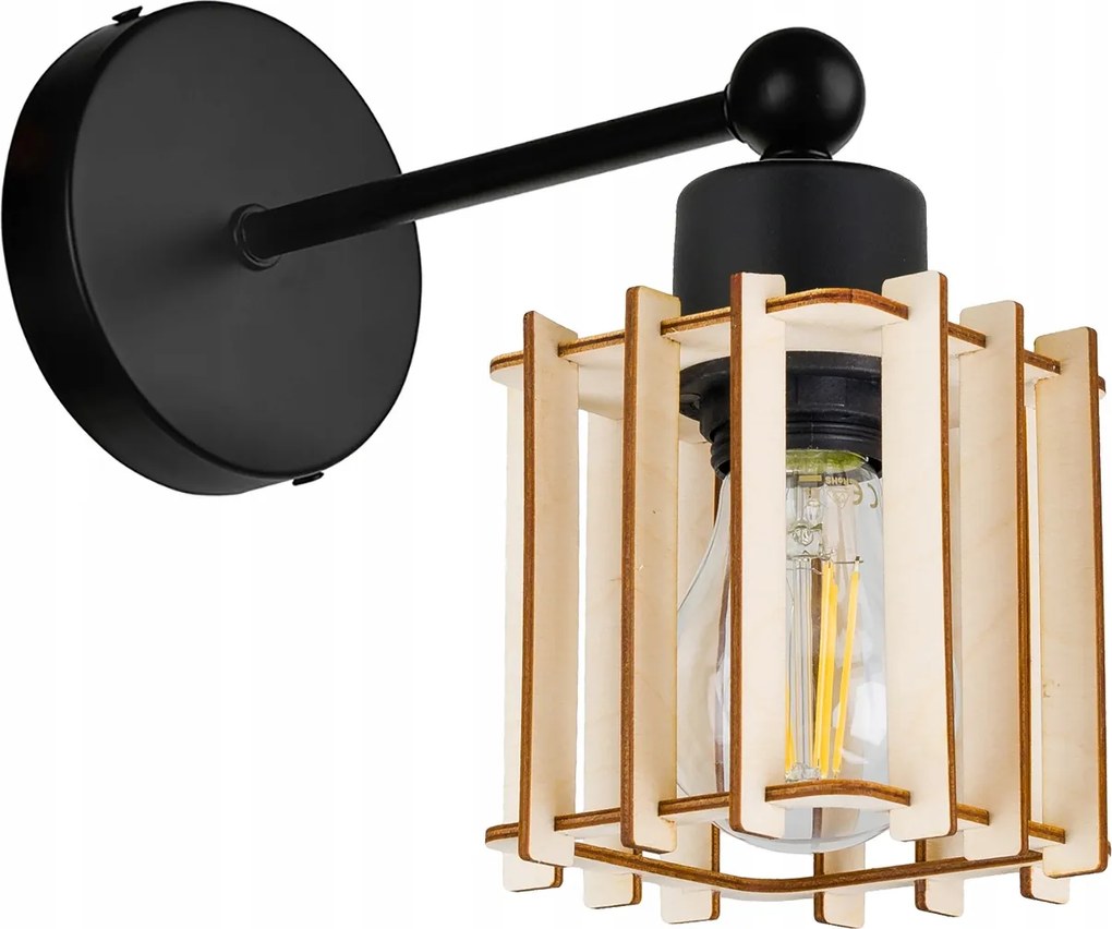 Fali Lámpa E27 fali fix loft Kocka Fa