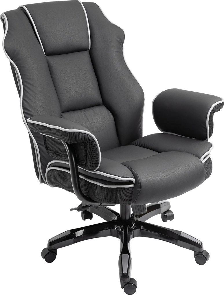 Vinsetto Irodai Szék, Ergonomikus Íróasztali Szék Hajtogatós Funkcióval, Forgatható Funkcióval, Magasságban Állítható Számítógépes Szék Otthoni Irodáh