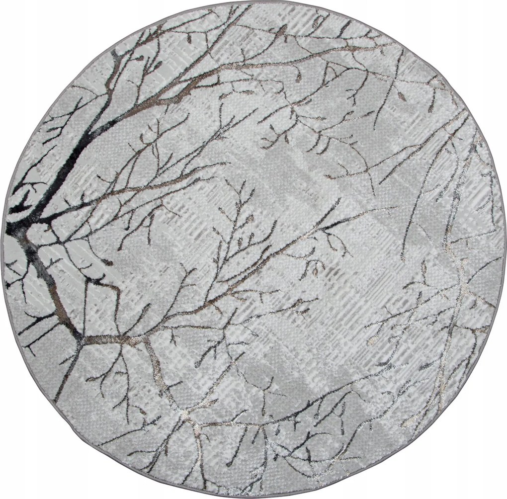 Szőnyeg Kerek Fényes 160cm Nappali Hálószoba Glamour