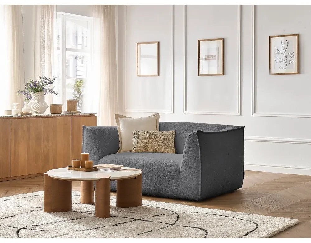 Sötétszürke buklé kanapé 170 cm Giorgia – Bobochic Paris