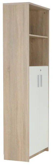Regál szekrénnyel Hansa 2 NEW 10 (sonoma tölgy + fehér). 1028700